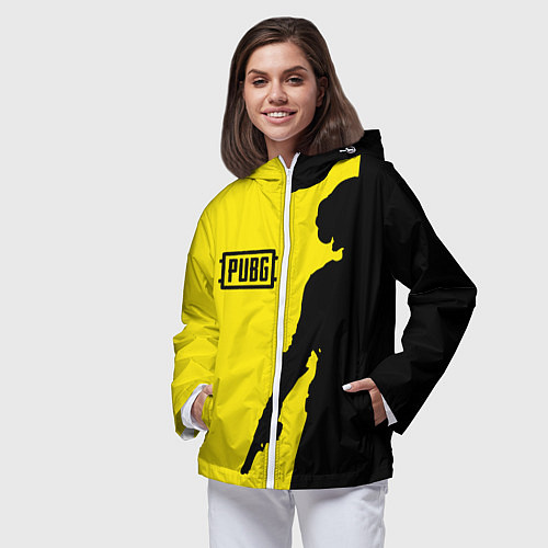 Женская ветровка PUBG: Yellow Shadow / 3D-Белый – фото 3