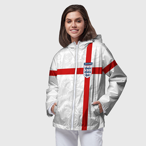 Женская ветровка Сборная Англии / 3D-Белый – фото 3