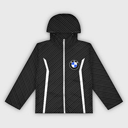 Ветровка с капюшоном женская BMW CARBON БМВ КАРБОН, цвет: 3D-белый