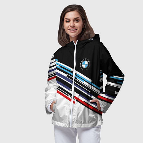 Женская ветровка BMW BRAND COLOR БМВ / 3D-Белый – фото 3