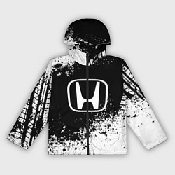 Ветровка с капюшоном женская Honda: Black Spray, цвет: 3D-черный