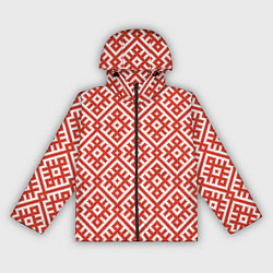 Ветровка с капюшоном женская Обережная вышивка, цвет: 3D-черный