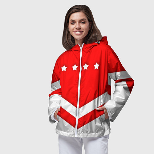 Женская ветровка Звезды Спартака / 3D-Белый – фото 3
