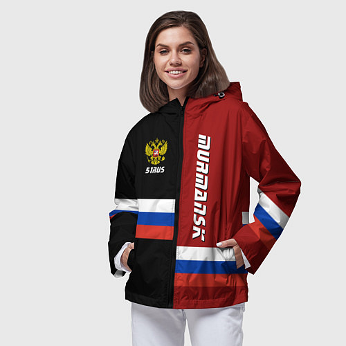 Женская ветровка Murmansk, Russia / 3D-Черный – фото 3