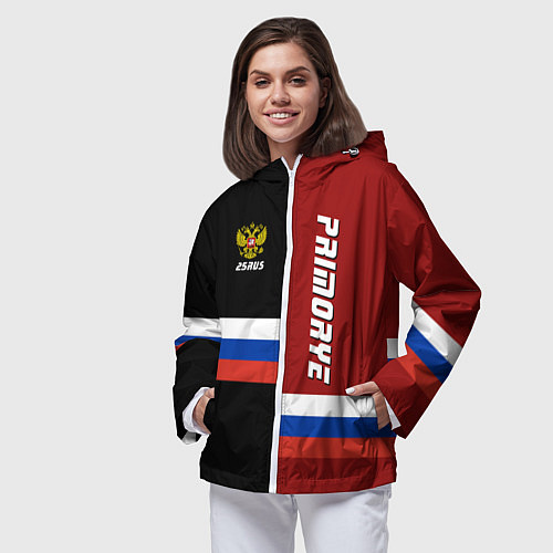 Женская ветровка Primorye, Russia / 3D-Белый – фото 3