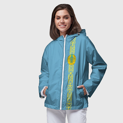 Женская ветровка I Love Kazakhstan / 3D-Белый – фото 3