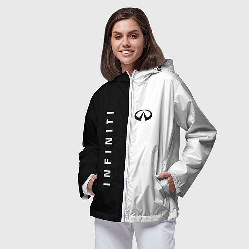 Женская ветровка Infiniti: Black & White / 3D-Белый – фото 3