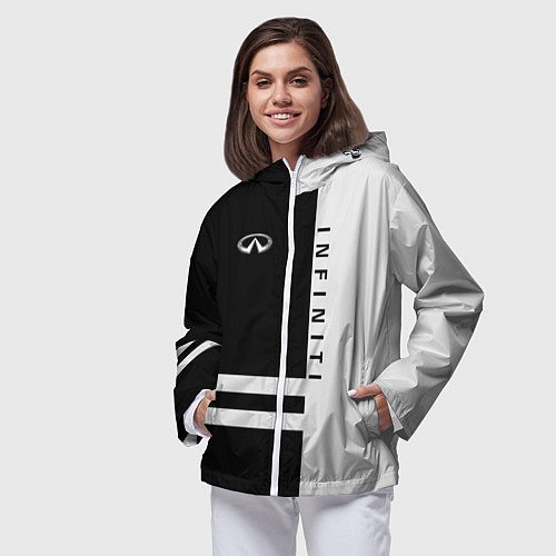 Женская ветровка Infiniti: B&W Lines / 3D-Белый – фото 3