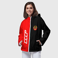 Ветровка с капюшоном женская СССР: Red Collection, цвет: 3D-белый — фото 2