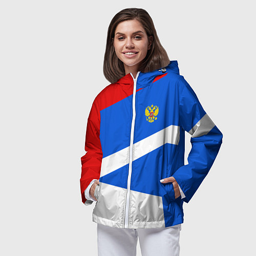 Женская ветровка Russia: Light Sport / 3D-Белый – фото 3