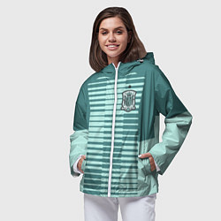 Ветровка с капюшоном женская Сборная Испании: Вратарская ЧМ-2018, цвет: 3D-белый — фото 2