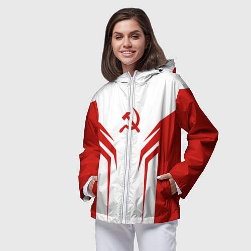 Женская ветровка СССР воин / 3D-Белый – фото 3