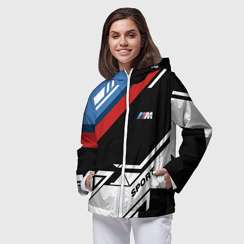 Женская ветровка BMW GEOMETRY SPORT БМВ M PERFORMANCE / 3D-Белый – фото 3