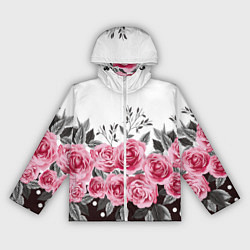 Ветровка с капюшоном женская Roses Trend, цвет: 3D-белый