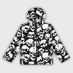 Ветровка с капюшоном женская Черепа ужаса, цвет: 3D-черный