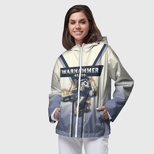Женская ветровка Warhammer 40000: Tau Empire / 3D-Белый – фото 3