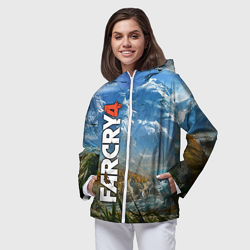 Женская ветровка Far Cry 4: Ice Mountains / 3D-Белый – фото 3