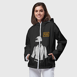 Ветровка с капюшоном женская PUBG: Online, цвет: 3D-белый — фото 2