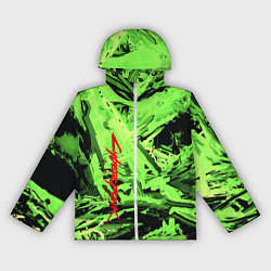 Ветровка с капюшоном женская Cyberpunk 2077: Green Breaks, цвет: 3D-белый