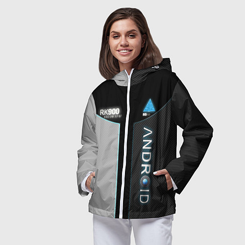 Женская ветровка Detroit: Android RK900 / 3D-Белый – фото 3