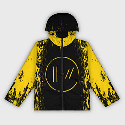 Ветровка с капюшоном женская 21 Pilots: Yellow & Black, цвет: 3D-черный