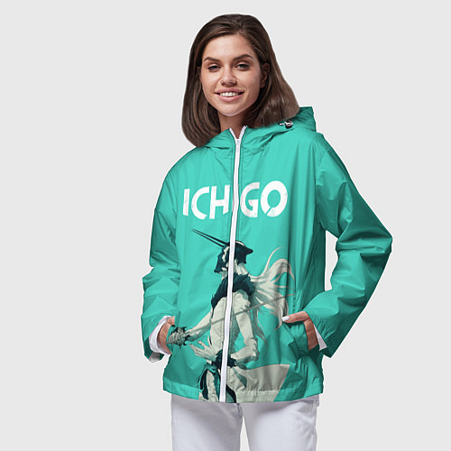 Женская ветровка Куросаки Ичиго / 3D-Белый – фото 3