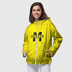 Ветровка с капюшоном женская Metro Exodus: Yellow Grunge, цвет: 3D-белый — фото 2