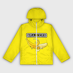 Ветровка с капюшоном женская Brazzers: Yellow Banana, цвет: 3D-белый