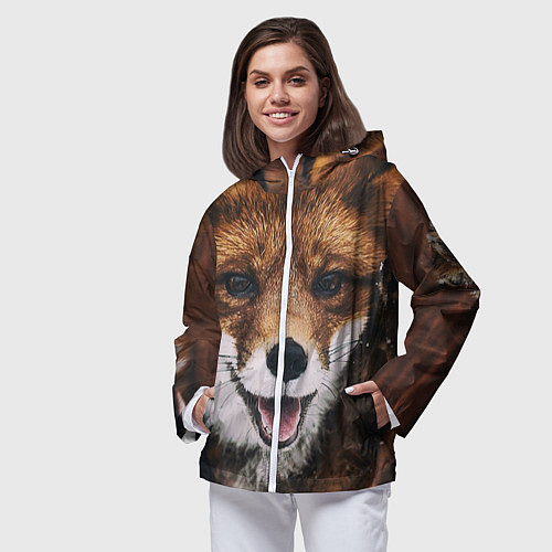 Женская ветровка Лисичка / 3D-Белый – фото 3