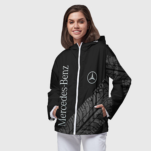Женская ветровка Mercedes AMG: Street Style / 3D-Белый – фото 3