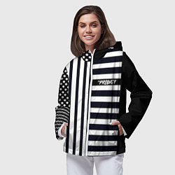 Ветровка с капюшоном женская The Prodigy style, цвет: 3D-белый — фото 2