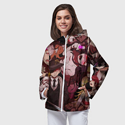 Ветровка с капюшоном женская DANGANRONPA, цвет: 3D-белый — фото 2