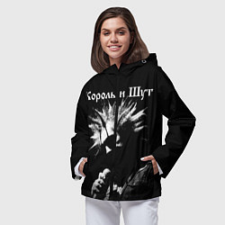 Ветровка с капюшоном женская Король и Шут Анархия спина, цвет: 3D-черный — фото 2
