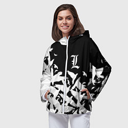 Ветровка с капюшоном женская L flying birds, цвет: 3D-белый — фото 2