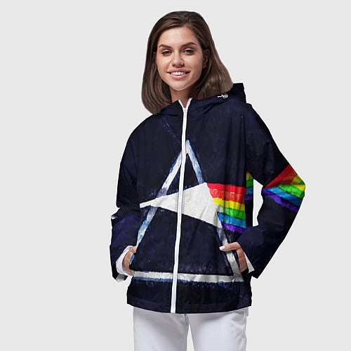 Женская ветровка PINK FLOYD / 3D-Белый – фото 3