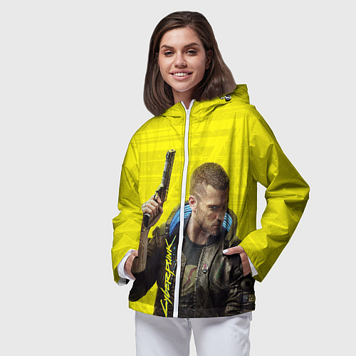 Женская ветровка Cyberpunk 2077: Jackie Wells / 3D-Белый – фото 3