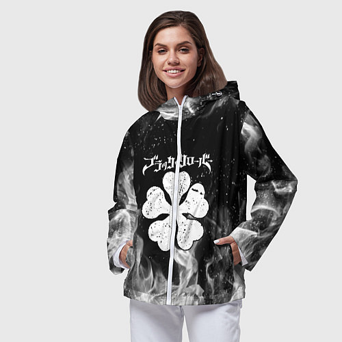 Женская ветровка ЧЁРНЫЙ КЛЕВЕР / 3D-Белый – фото 3