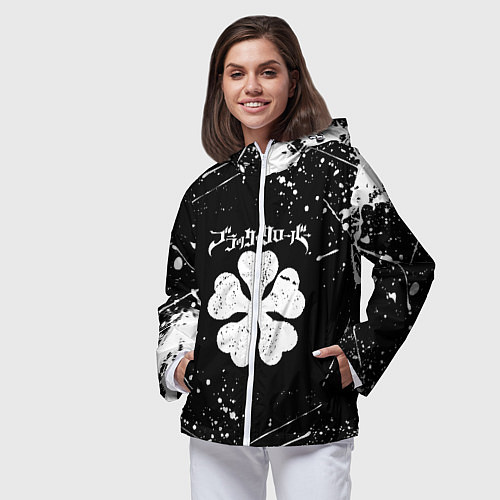 Женская ветровка ЧЁРНЫЙ КЛЕВЕР / 3D-Белый – фото 3