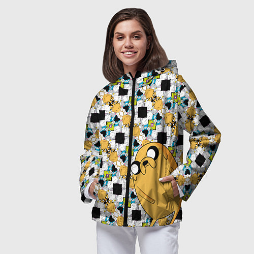 Женская ветровка Jake Adventure Time / 3D-Черный – фото 3