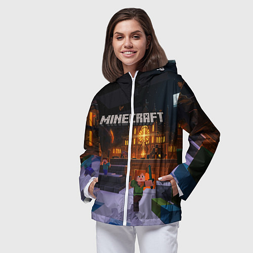 Женская ветровка MINECRAFT / 3D-Белый – фото 3