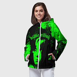 Ветровка с капюшоном женская Billie eilish, цвет: 3D-белый — фото 2