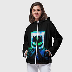 Ветровка с капюшоном женская Marshmello, цвет: 3D-белый — фото 2