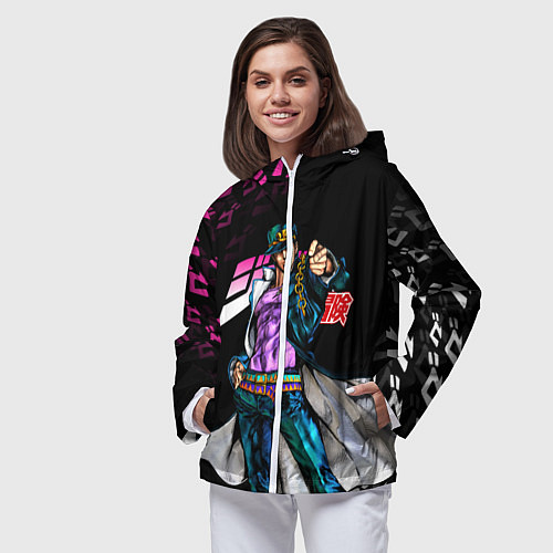 Женская ветровка JOJOS BIZARRE ADVENTURE / 3D-Белый – фото 3