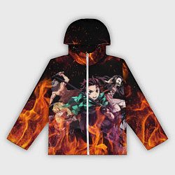 Ветровка с капюшоном женская KIMETSU NO YAIBA, цвет: 3D-белый