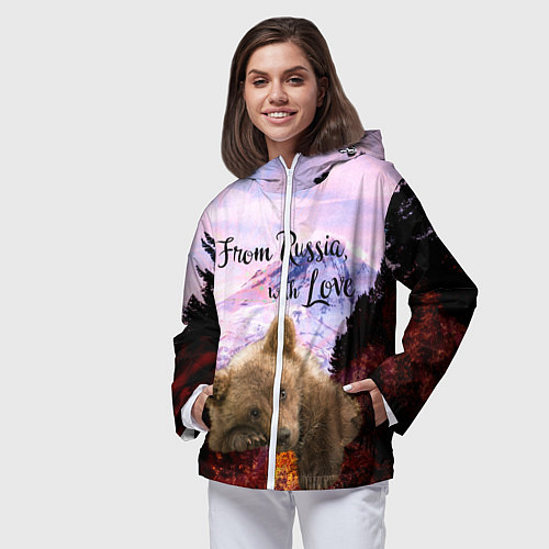 Женская ветровка Из России с любовью / 3D-Белый – фото 3