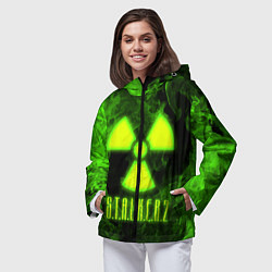 Ветровка с капюшоном женская STALKER 2, цвет: 3D-черный — фото 2