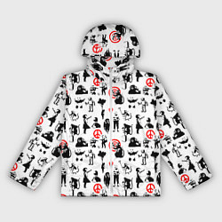 Ветровка с капюшоном женская Banksy, цвет: 3D-белый