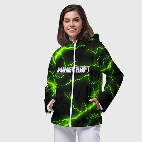 Женская ветровка MINECRAFT STORM / 3D-Белый – фото 3
