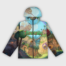 Ветровка с капюшоном женская Terraria, цвет: 3D-черный