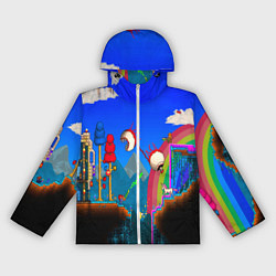 Ветровка с капюшоном женская TERRARIA GAME, цвет: 3D-белый